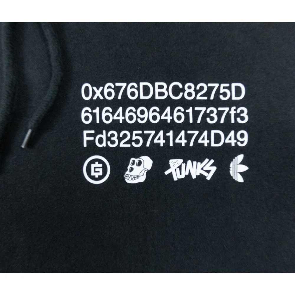 Adidas‎ Sweatshirt Mens Large Black Hoodie Bored Ape Yacht Club BAYC Sweater